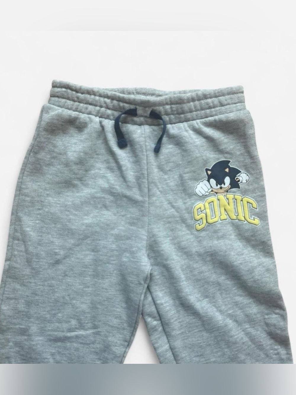 SEGA Sonic the Hedgehog Boys Size 7 Gray Fleece Joggers Sweatpants - Picture 2 of 7